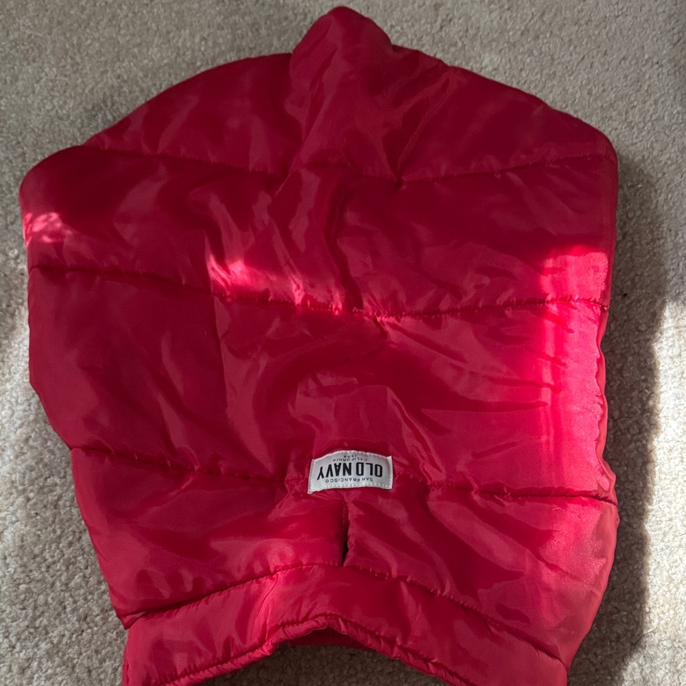 Old Navy Vibrant Red Dog Puffer Coat